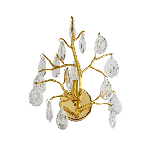 Бра Pluvia 4162-1W Favourite прозрачный на 1 лампа, основание золотое в стиле флористика ветви фото 2