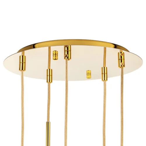 Светильник подвесной Cilino 756052 Lightstar золотой 5 ламп, основание золотое в стиле современный трубочки фото 2