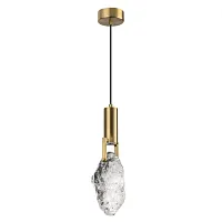 Светильник подвесной LED Lia 4372/5L Odeon Light прозрачный 1 лампа, основание античное бронза в стиле классический 