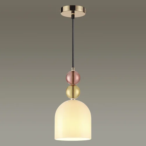 Светильник подвесной Gillian 4589/1A Lumion белый 1 лампа, основание золотое в стиле современный классический  фото 3