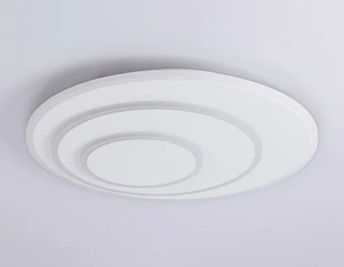 Светильник потолочный LED с пультом FA7707 Ambrella light белый 1 лампа, основание белое в стиле современный хай-тек с пультом фото 6