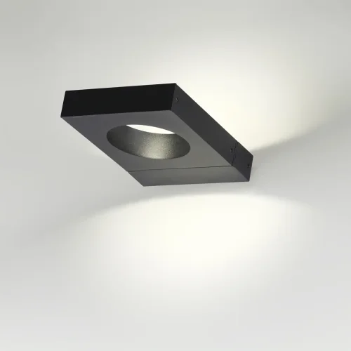 Настенный светильник LED Tilda 6653/5WL Odeon Light уличный IP54 чёрный 1 лампа, плафон чёрный в стиле хай-тек LED фото 4