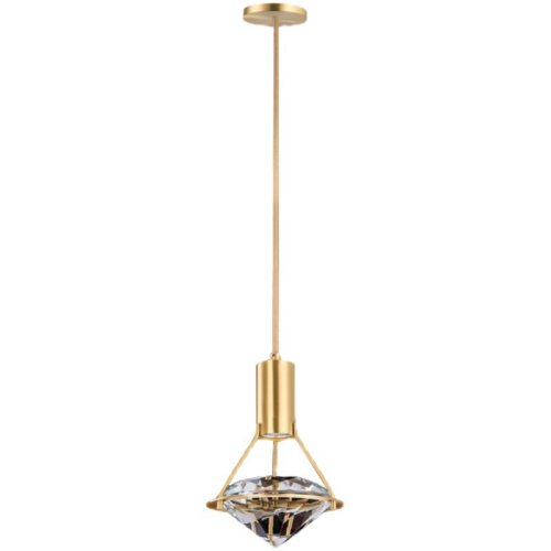 Светильник подвесной GLASGOW brass 186785-23 ImperiumLoft прозрачный 1 лампа, основание латунь в стиле современный арт-деко  фото 2