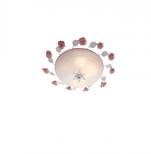 Люстра потолочная Fiori di rose 104.400 Lucia Tucci белая на 4 лампы, основание белое в стиле прованс флористика 