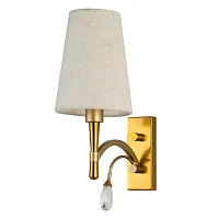 Бра Luca 2703-1W Favourite бежевый 1 лампа, основание латунь в стиле современный 