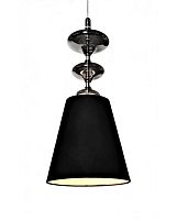 Светильник подвесной Veneziana LDP 1113 BK Lumina Deco чёрный 1 лампа, основание хром в стиле модерн 