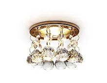 Светильник точечный K2051 CL/G Ambrella light прозрачный 1 лампа, основание золотое в стиле классический 