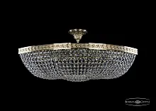 Люстра потолочная хрустальная 19283/90IV G Bohemia Ivele Crystal прозрачная на 12 ламп, основание золотое в стиле классика sp
