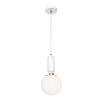 Светильник подвесной Parachilna 9975-A LOFT IT белый 1 лампа, основание белое в стиле современный шар