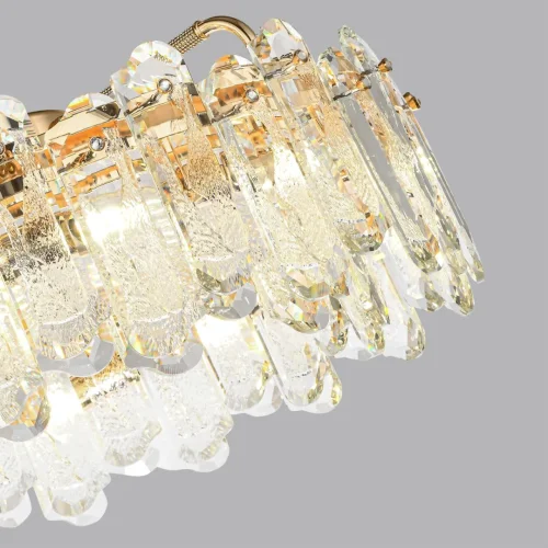 Люстра подвесная Bullon 5069/10 Odeon Light прозрачная на 10 ламп, основание золотое в стиле современный  фото 5