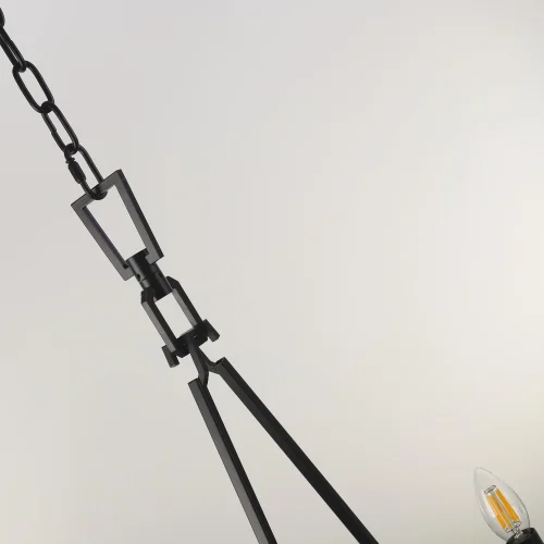 Люстра подвесная Маркиз CL471265 Citilux без плафона на 12 ламп, основание чёрное венге в стиле замковый кантри лофт  фото 6