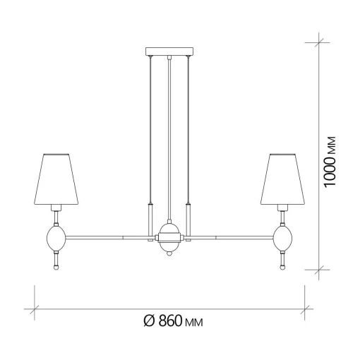 Люстра подвесная Elegy 2106/8S Escada серая на 8 ламп, основание никель в стиле современный  фото 2