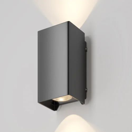 Настенный светильник LED Shell O570WL-L10B3K Maytoni уличный IP54 чёрный 1 лампа, плафон чёрный в стиле хай-тек современный LED фото 2