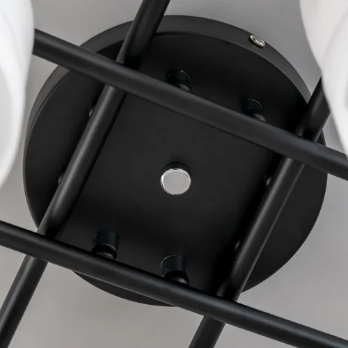Люстра потолочная Нильс CL132185 Citilux белая на 8 ламп, основание чёрное в стиле современный  фото 6