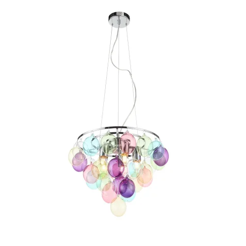 Люстра подвесная Sospiro SL432.153.05 ST-Luce разноцветная на 5 ламп, основание хром в стиле современный шар фото 2