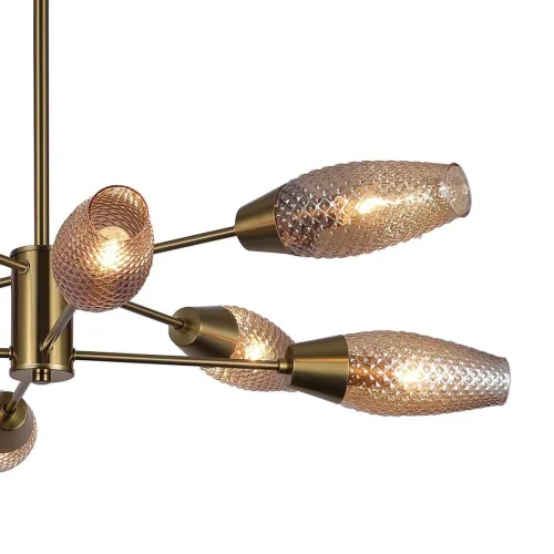 Люстра потолочная Desire 10165/8PL Copper Escada янтарная на 8 ламп, основание медь в стиле современный  фото 4