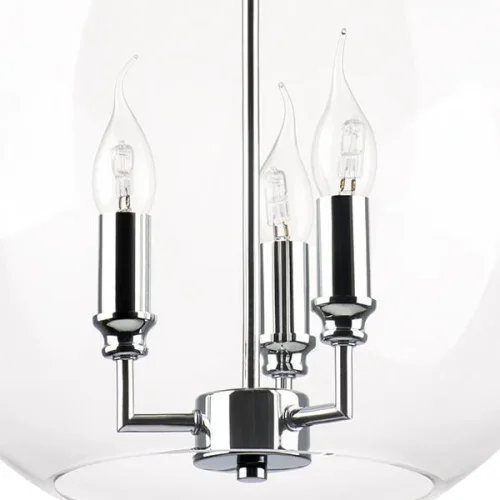Светильник подвесной Sferico 729134 Lightstar прозрачный 3 лампы, основание хром в стиле арт-деко  фото 3