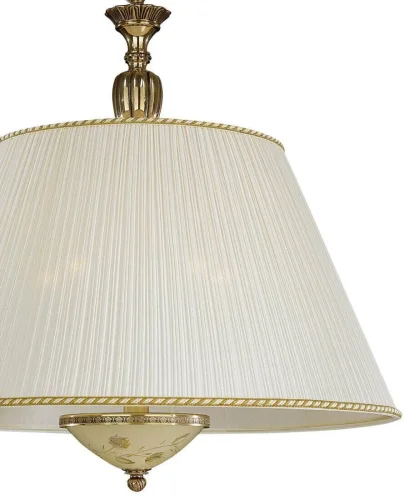 Люстра подвесная  L 6522/60 Reccagni Angelo белая жёлтая на 5 ламп, основание золотое в стиле классический  фото 2
