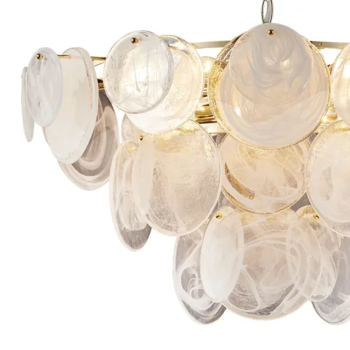 Люстра подвесная Elegantly 2139/03/18P Stilfort прозрачная на 18 ламп, основание золотое в стиле современный  фото 4