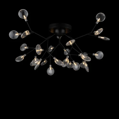 Люстра потолочная Florencia FR5049CL-27B Freya белая на 27 ламп, основание чёрное в стиле современный ветви