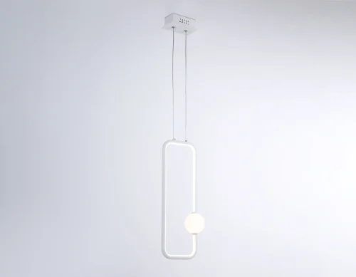 Светильник подвесной LED FL66361 Ambrella light белый 1 лампа, основание белое в стиле современный хай-тек  фото 2