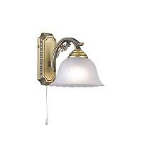 Бра с выключателем A 2720/1  Reccagni Angelo белый 1 лампа, основание античное бронза в стиле классика 