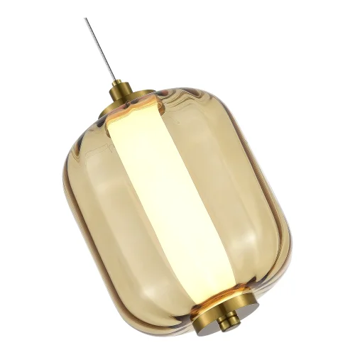 Светильник подвесной LED Summer SL1193.303.01 ST-Luce янтарный 1 лампа, основание латунь в стиле современный  фото 3