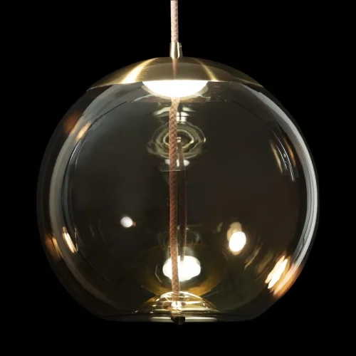 Светильник подвесной LED Knot 8135-B LOFT IT янтарный 1 лампа, основание золотое в стиле современный лофт выдувное фото 4
