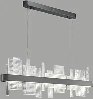 Люстра подвесная LED Lotta WE461.03.023 Wertmark прозрачная на 1 лампу, основание чёрное в стиле современный Люстра подвесная LED Lotta WE461.03.023 Wertmark прозрачная на 1 лампу, основание чёрное в стиле современный