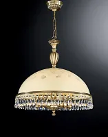 Люстра подвесная  L 6206/48 Reccagni Angelo жёлтая на 5 ламп, основание античное бронза в стиле классический 