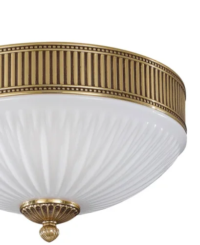 Люстра потолочная  PL 9350/2 Reccagni Angelo белая на 2 лампы, основание золотое в стиле классический  фото 2