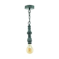 Светильник подвесной лофт Chepstow 49707 Eglo без плафона 1 лампа, основание серебряное серое в стиле лофт стимпанк