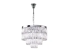 Люстра подвесная 10128/S Newport прозрачная на 8 ламп, основание хром в стиле современный Люстра подвесная 10128/S Newport прозрачная на 8 ламп, основание хром в стиле современный