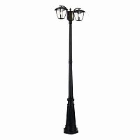 Парковый светильник Sivino SL081.405.02 ST-Luce уличный IP44 чёрный 2 лампы, плафон прозрачный в стиле современный E27
