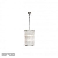 Люстра подвесная Manhattan MD0266-6 Silver iLamp прозрачная на 6 ламп, основание никель в стиле американский современный 