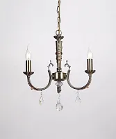 Люстра подвесная MESSINA 143.3 antique Lucia Tucci без плафона на 3 лампы, основание бронзовое в стиле классический 