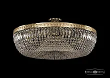 Люстра потолочная хрустальная 19041/90IV G Bohemia Ivele Crystal прозрачная на 18 ламп, основание золотое в стиле классический sp