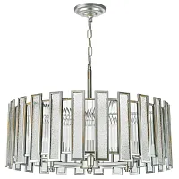 Люстра подвесная Agave 712064 Lightstar прозрачная на 6 ламп, основание серебряное в стиле арт-деко 