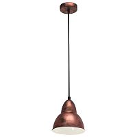 Светильник подвесной TRURO 49235 Eglo красный медь 1 лампа, основание коричневое красное медь в стиле лофт 