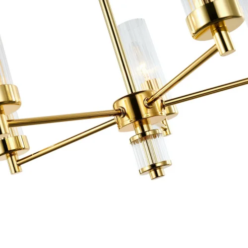 Люстра подвесная Aesthetic 2673-8P Favourite прозрачная на 8 ламп, основание золотое в стиле арт-деко классический  фото 6