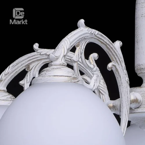Люстра подвесная Ариадна 450014305 DeMarkt белая на 5 ламп, основание белое в стиле классика  фото 7