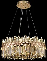 Люстра подвесная LED с пультом Debora WE104.02.303 Wertmark прозрачная на 1 лампа, основание золотое в стиле модерн с пультом
