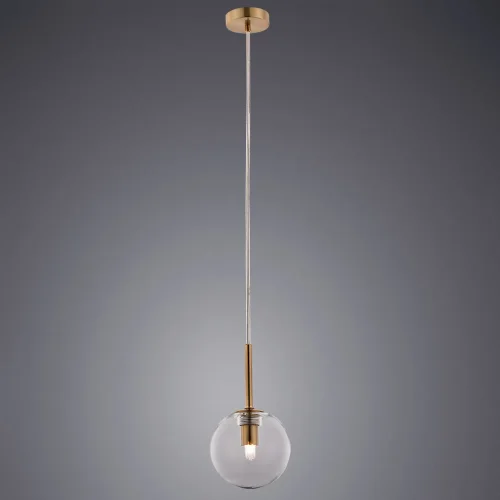 Светильник подвесной Cameron A7710SP-1AB Arte Lamp прозрачный 1 лампа, основание античное бронза в стиле современный шар фото 3