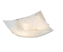 Светильник настенно-потолочный 40403-2 Globo белый 2 лампы, основание хром в стиле современный 