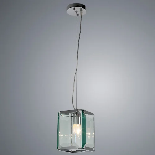 Светильник подвесной Ostin 1100/02 SP-1 Divinare прозрачный 1 лампа, основание хром в стиле современный  фото 2