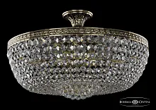 Люстра потолочная хрустальная 19281/55IV GB Bohemia Ivele Crystal прозрачная на 8 ламп, основание золотое в стиле классика sp
