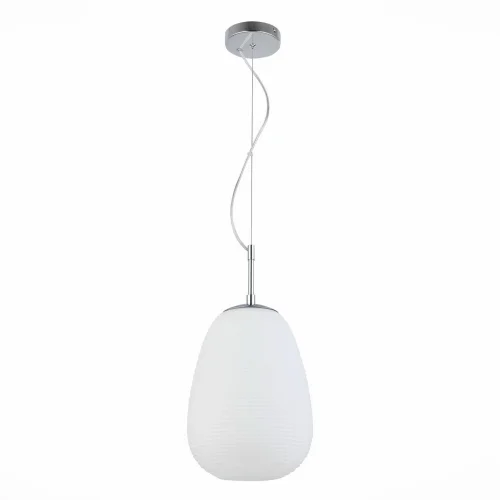 Светильник подвесной Cesare SL1168.113.01 ST-Luce белый 1 лампа, основание хром в стиле современный  фото 2