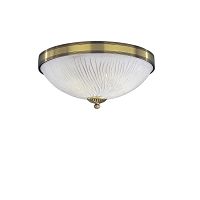 Люстра потолочная  PL 5650/3 Reccagni Angelo белая на 2 лампы, основание античное бронза в стиле классика 