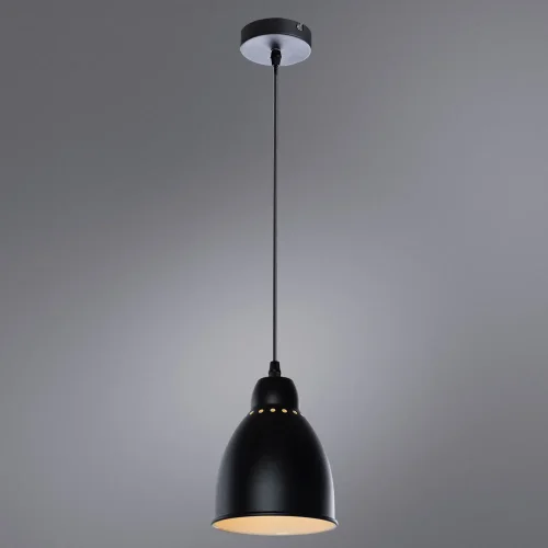 Светильник подвесной лофт Braccio A2054SP-1BK Arte Lamp чёрный 1 лампа, основание чёрное в стиле лофт  фото 2
