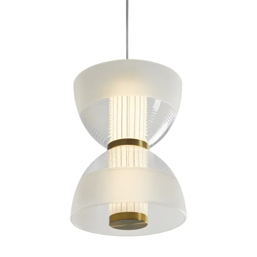 Светильник подвесной LED Koil FR6136PL-L6BT Freya белый 1 лампа, основание латунь в стиле современный арт-деко  фото 3